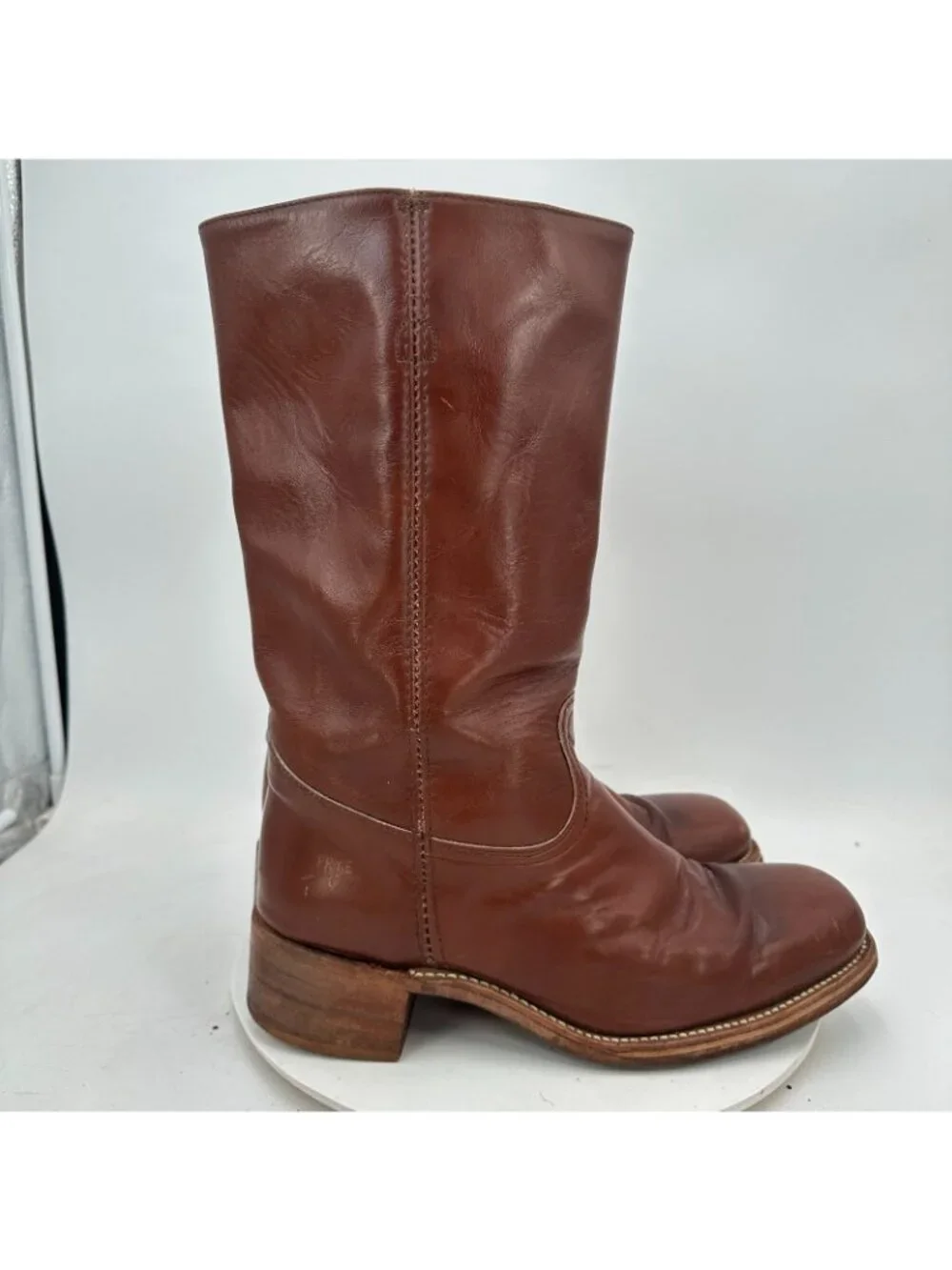 Frye 2955 Campus Size 14 D Chestnut Brown Leather Pull-On Tall Boots